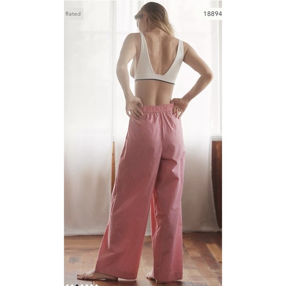 NWT Anthropologie Women's Wren Boxer Pants Lounge Pink Stripe Print S - Picture 5 of 9